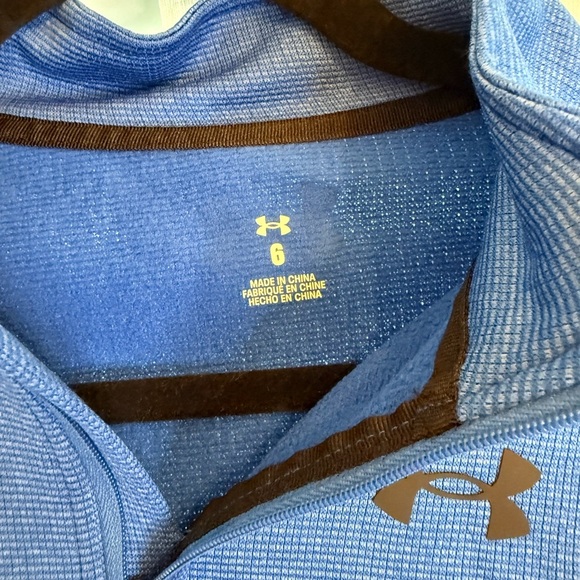 Under Armour Kids Royal Blue Quarter-Zip Hoodie - Picture 5 of 5
